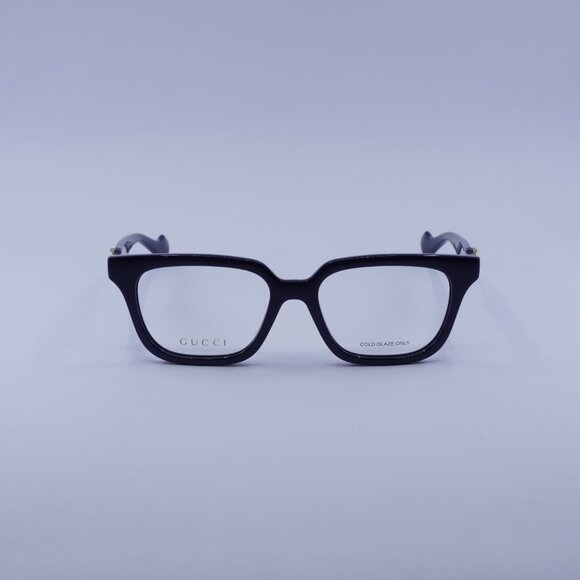 Gucci GG1536O 011 Eyeglasses Navy Blue 53mm Square Frame - Picture 2 of 11